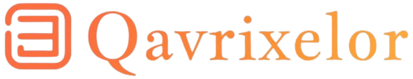 The Qavrixelor brand logo, featuring a stylized orange square icon with a curved cutout on the left and the brand name 'Qavrixelor' in orange lowercase letters, set against a solid white background.